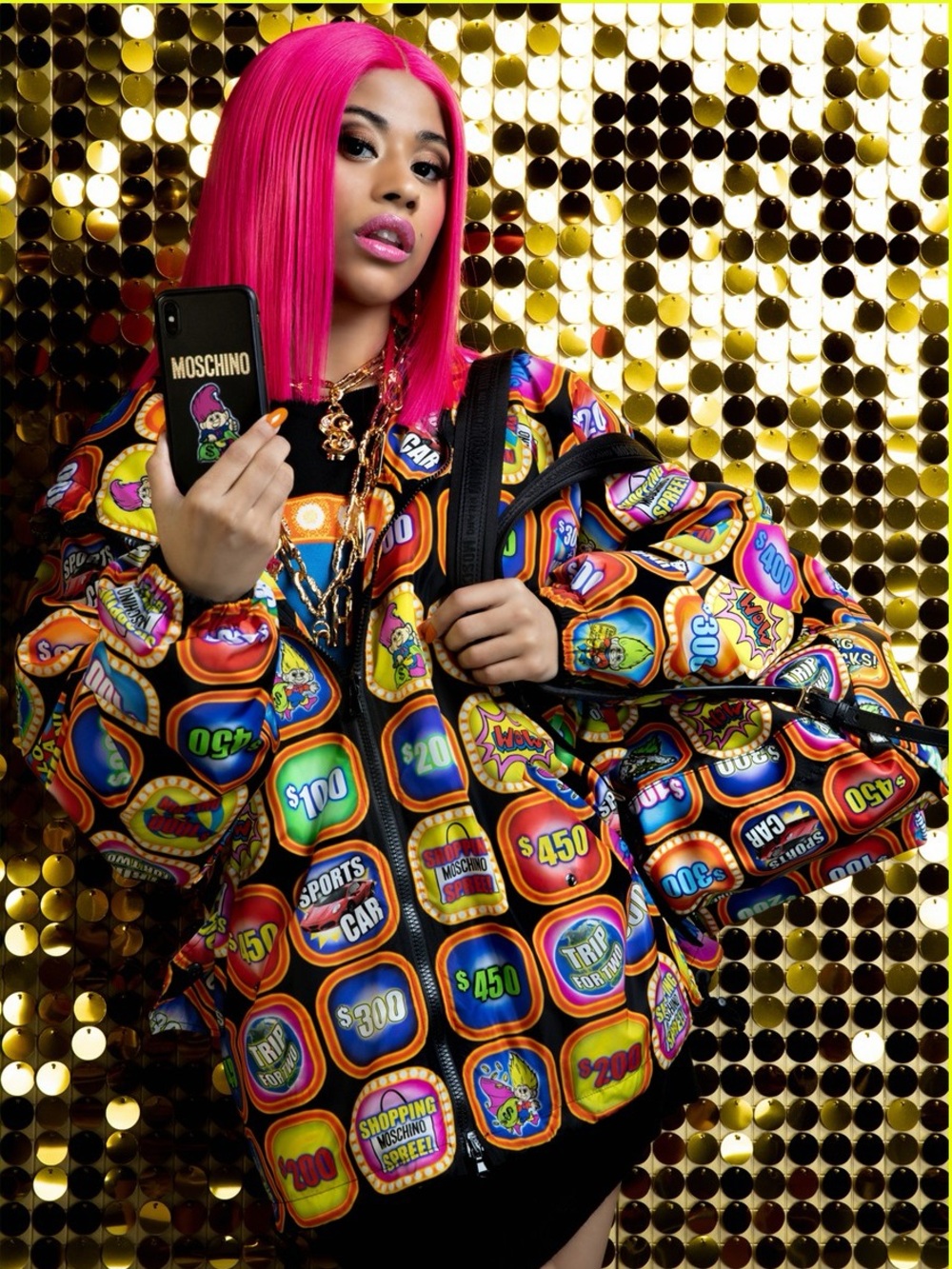 Moschino x Good Luck Trolls Nylon Hooded Bomber Jacket  6 US NWT